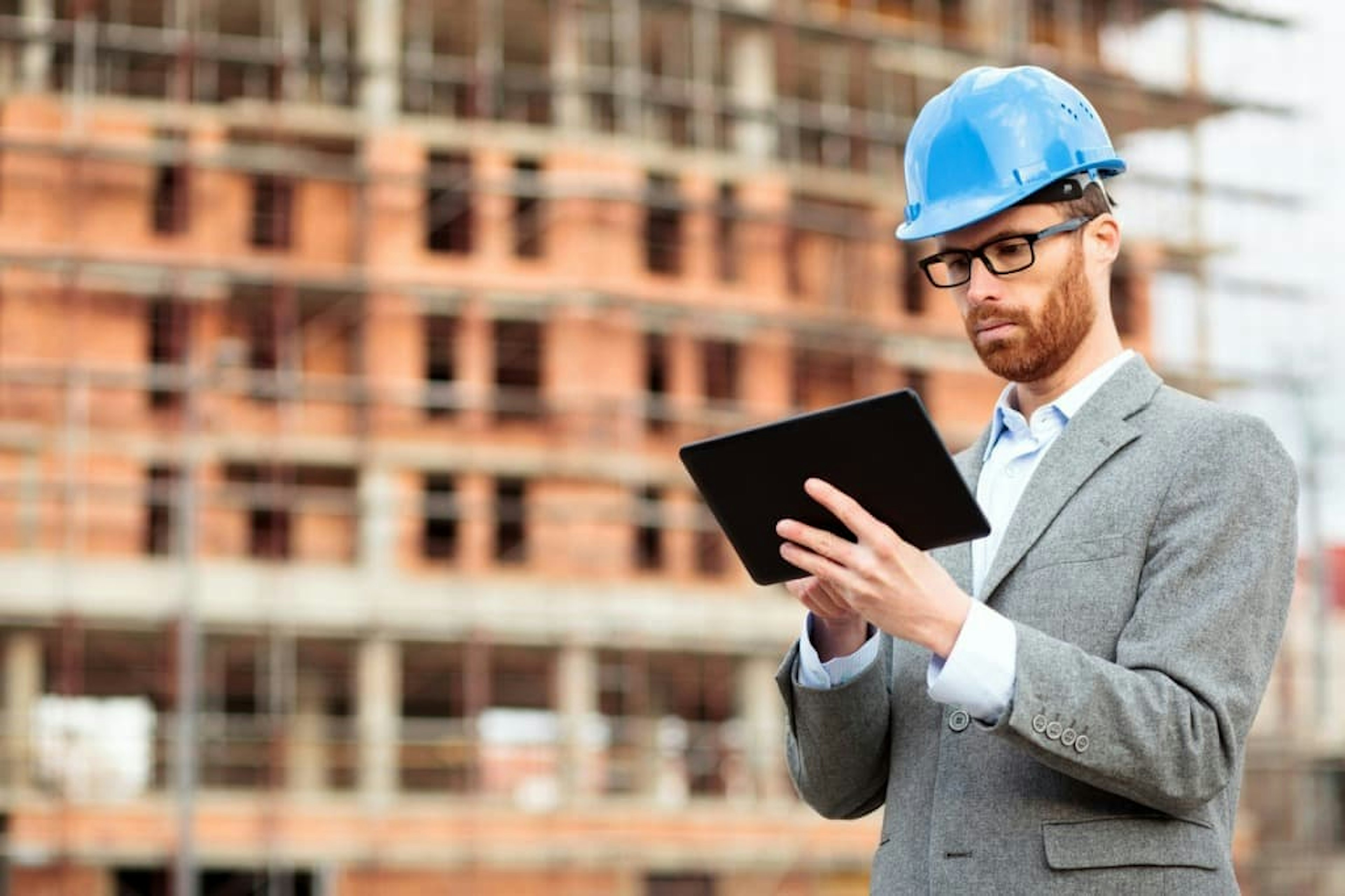 Man at a building site