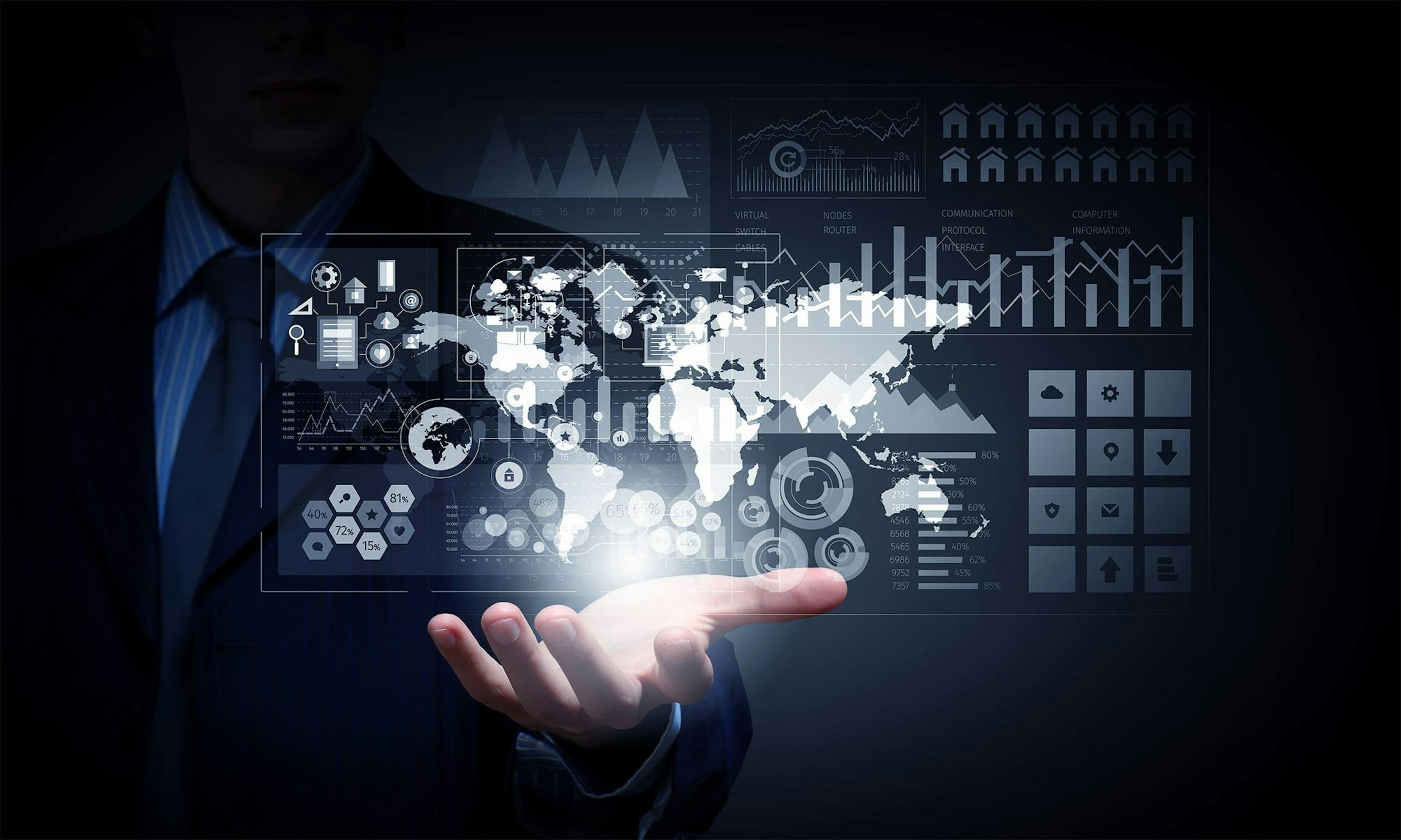 A hand with data visualisation